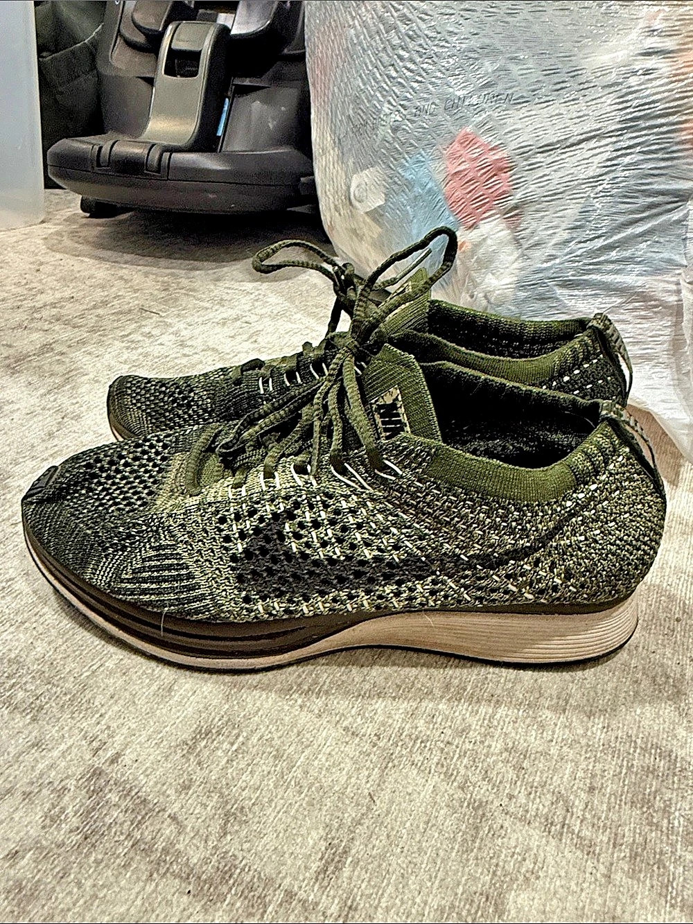 Nike Flyknit Racer Flyknit Sneakers Green US 4.5